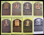 1980s-90s Eddie Mathews, Willie Mays, Rollie Fingers and More signed MLB HOF Postcards (JSA) (Lot of 8)