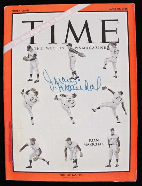 1966 Juan Marichal San Francisco Giants Autographed Time Magazine (JSA)