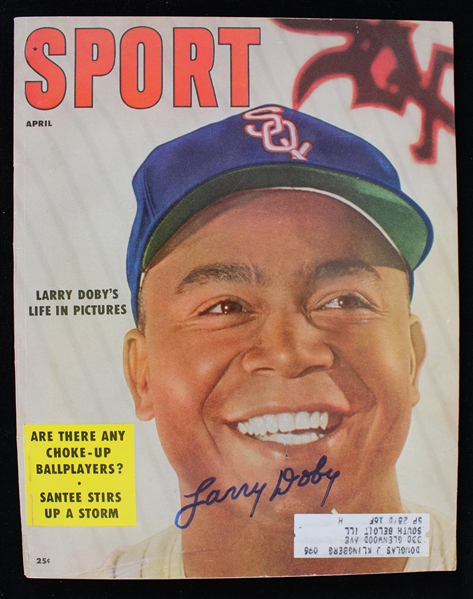 1956 Larry Doby (d.2003) Chicago White Sox Autographed Sport Magazine (JSA)