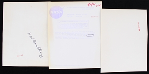 1969 Apollo 11 Neil Armstrong Edwin Aldrin and Michael Collins 8x10 Original Photos (Blank Backs) (Lot of 3)