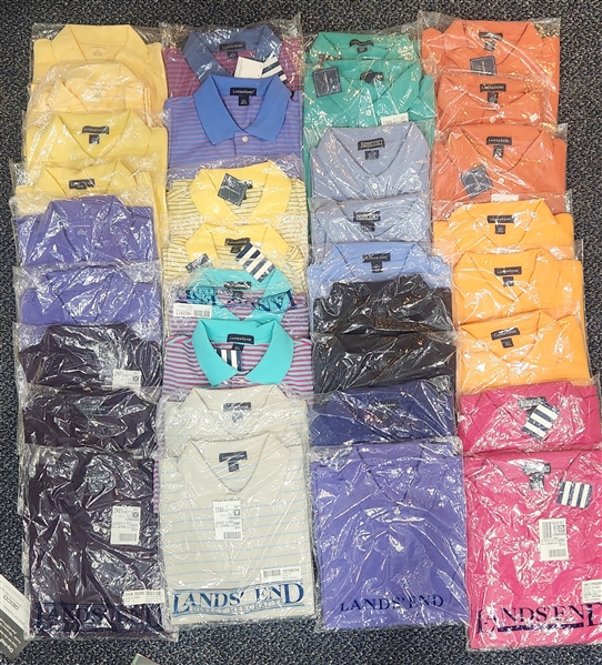 2010s-2020s Lands End Brand Polos, Turtlenecks, Button Downs (Lot of 150+)