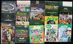 1970s-2020s Green Bay Packers & NY Jets Yearbooks, Programs & more (Lot of 60+)