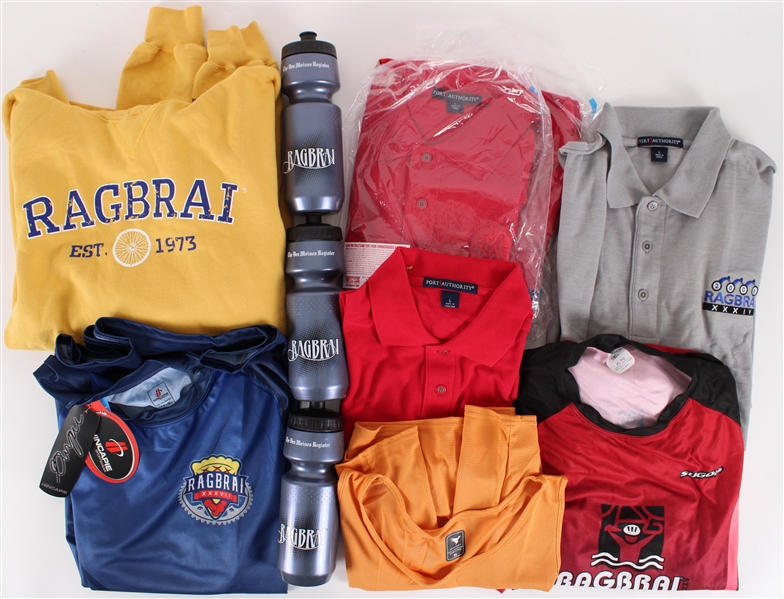2000s-2010s Ragbrai Iowa Retail T-Shirts, Polos, Water Bottles (Lot of 40+)