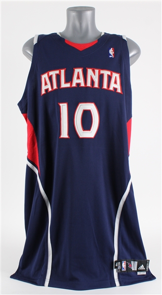 2008-09 Mike Bibby Atlanta Hawks Game Worn Road Jersey (MEARS LOA)