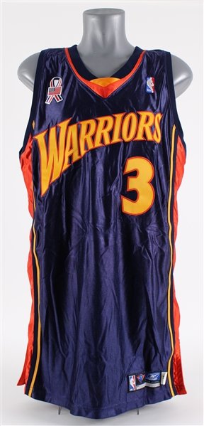 2001-02 Bob Sura Golden State Warriors Game Worn Road Jersey (MEARS LOA)