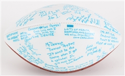 1992 New York Jets Staff Signed & Inscribed Pepper Burruss Presentation Football (MEARS LOA / Pepper Burruss Collection)