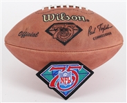 1994 Official NFL Paul Tagliabue 75th Anniversary Football & Uniform Patch (MEARS LOA / Pepper Burruss Collection)