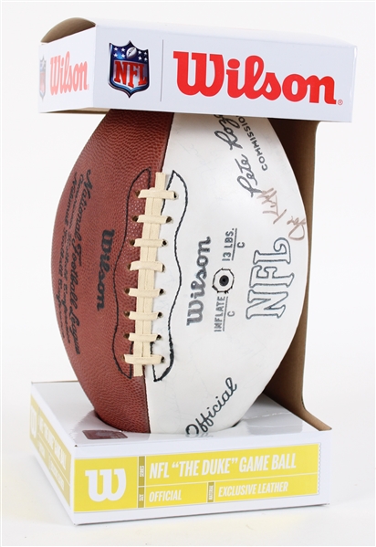 1970 Boston Patriots Team Signed ONFL Rozelle Autograph Panel Football (MEARS LOA / Pepper Burruss Collection)