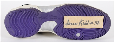 1999-2000 Jason Kidd Phoenix Suns Signed Nike Game Worn Sneaker (MEARS LOA / JSA / Pepper Burruss Collection)