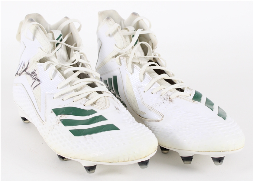 2018 Kenny Clark Green Bay Packers Signed Adidas Game Worn Cleats (MEARS LOA / JSA / Pepper Burruss Collection)