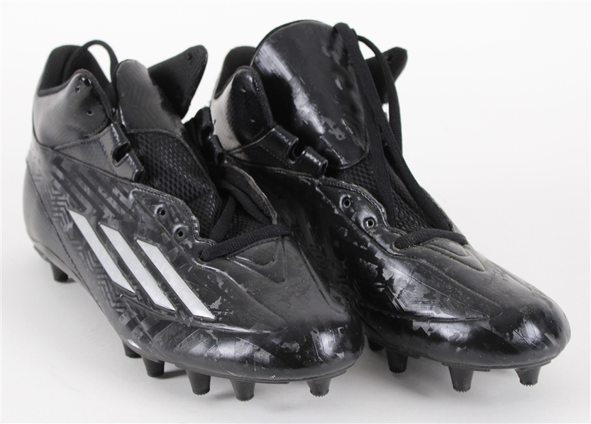 2015 Aaron Rodgers Green Bay Packers Adidas Player Issued Cleats (MEARS LOA / Pepper Burruss Collection)