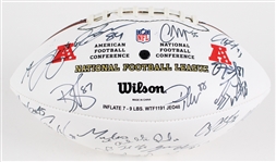 2013 AFC Pro Bowlers Multi Signed ONFL Goodell Autograph Panel Football w/ 30+ Signatures Including Peyton Manning, Andrew Luck, AJ Green, Reggie Wayne & More (JSA / Pepper Burruss Collection)