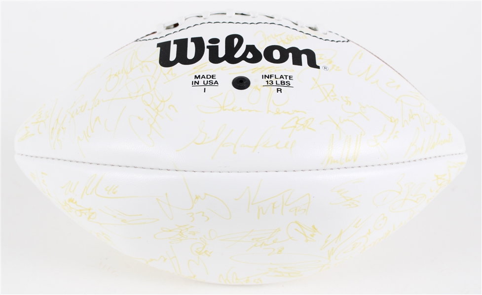1996 Super Bowl XXXI Champion Green Bay Packers Team Signed ONFL Tagliabue Autograph Panel Football w/ Reggie White, Brett Favre, Desmond Howard, Andy Reid & More (JSA / Pepper Burruss Collection)