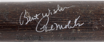 1984-85 Paul Molitor Milwaukee Brewers Signed Louisville Slugger Professional Model Hickory Game Used Bat (MEARS A10 / JSA) – Highly Desirable Painted 4 on Knob!