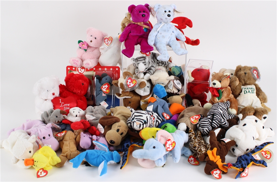 1990s Beanie Baby Collection (Lot of 40+)