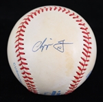 1995-99 Chipper Jones Andruw Jones Atlanta Braves Signed OAL Budig Baseball (Pepper Burruss Collection)