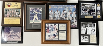 1990s-2000s Baseball, Basketball, Football Collection w/ Framed Photos, Plaques & more (Lot of Hundreds)