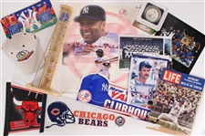 1990s-2000s Baseball, Basketball, Football Collection w/ Framed Photos, Plaques & more (Lot of Hundreds)