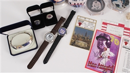 1990s-2000s Baseball, Basketball, Football Collection w/ Framed Photos, Plaques & more (Lot of Hundreds)