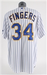 2017 Rollie Fingers Milwaukee Brewers Signed Jersey w/ Tee Up For The Cure Patch (JSA) 