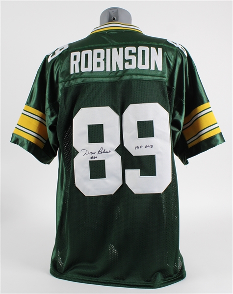 2018 Dave Robinson Green Bay Packers Signed Mitchell & Ness Throwback Jersey w/ Tee Up For The Cure & Franchise 75th Anniversary Patches (JSA)