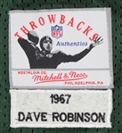 2018 Dave Robinson Green Bay Packers Signed Mitchell & Ness Throwback Jersey w/ Tee Up For The Cure & Franchise 75th Anniversary Patches (JSA)