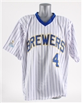 2022 Paul Molitor Milwaukee Brewers Signed Jersey w/ Tee Up For The Cure Patch (JSA)