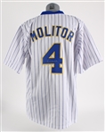 2022 Paul Molitor Milwaukee Brewers Signed Jersey w/ Tee Up For The Cure Patch (JSA)