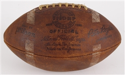 1969 Game Used ONFL Rozelle Night Game Football w/ White Stripes (MEARS LOA / Pepper Burruss Collection)