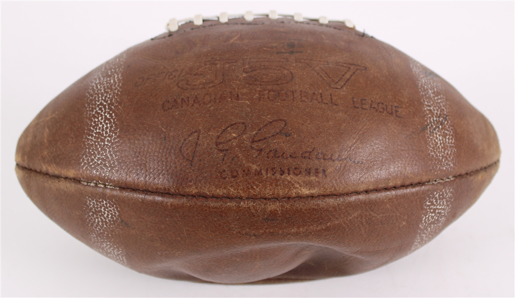 1970s Canadian Football League Game Used Official JG Gaudar Football (MEARS LOA / Pepper Burruss Collection)