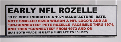 1971 Game Used ONFL Pete Rozelle Football (MEARS LOA / Pepper Burruss Collection)