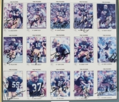 1986 Forrest Gregg, Paul Coffman, Randy Scott & more GB Packers Signed 15x22 Framed Uncut Card Sheet (JSA / Pepper Burruss Collection)