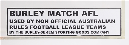 2000's Burley Australian Rules Football Match Ball (MEARS LOA / Pepper Burruss Collection)