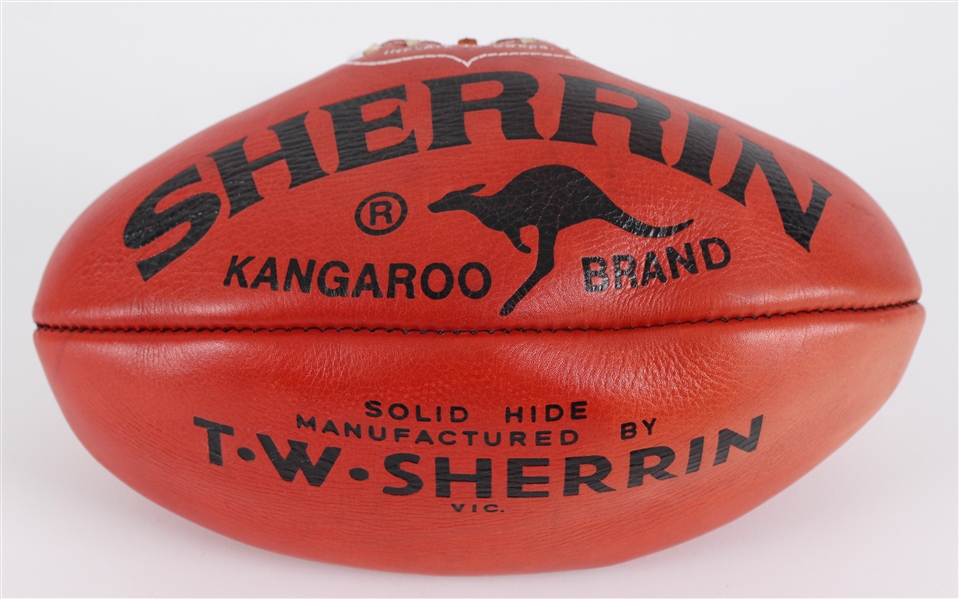 2000s Sherrin Kangaroo Brand Australian Rules Football (MEARS LOA / Pepper Burruss Collection)