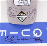 2025 Eric Dickerson Christian Okoye Signed Galleri Classic Golf Tournament Cap & Quiet Sign (JSA)