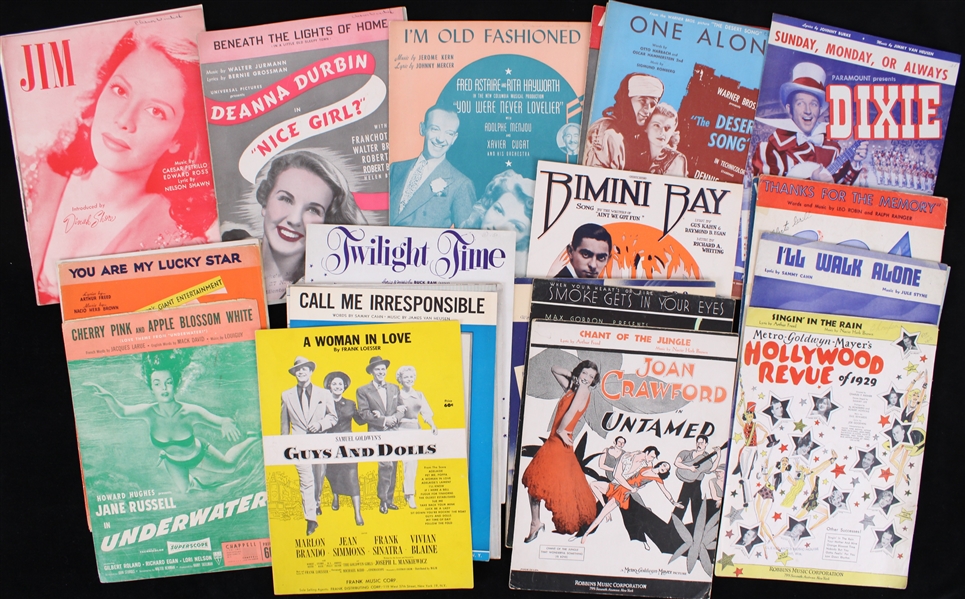 1910s-50s Americana Sheet Music Collection - Lot of 65