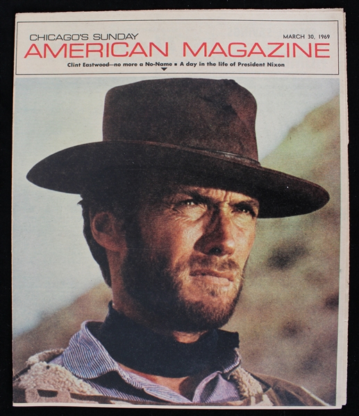 1969 Clint Eastwood The Good The Bad The Ugly Chicagos Sunday American Newspaper Magazine