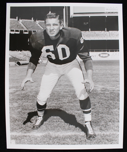1949-62 Chuck Bednarik Philadelphia Eagles 8"x10" Original B&W Photo (Blank Back)
