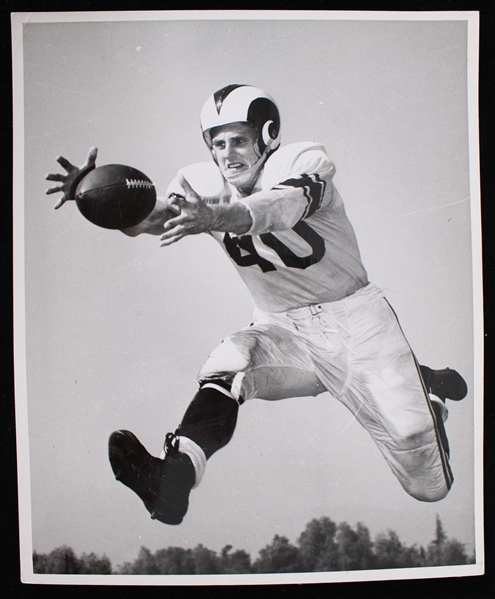 1949-1957 Elroy Hirsch Los Angeles Rams 8"x10" Original B&W Photo