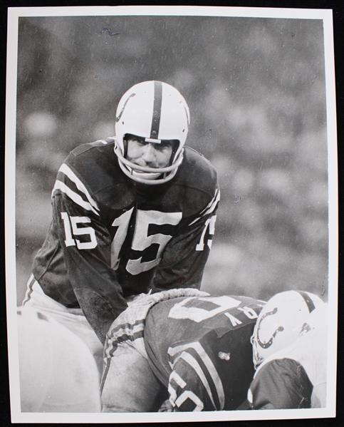 1971 Earl Morrall Baltimore Colts 8"x10" Original Jerry Wachter B&W Photo