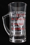 1940's-50's Boston Braves Baseball Shaped Glass Coin Bank + 1967 Boston Red Sox American League Champs Glass Mug