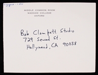 1970's Yosemite Sam Original 3.5 x 4.5 Illustration Card from Bob Clampett Studios in Hollywood CA