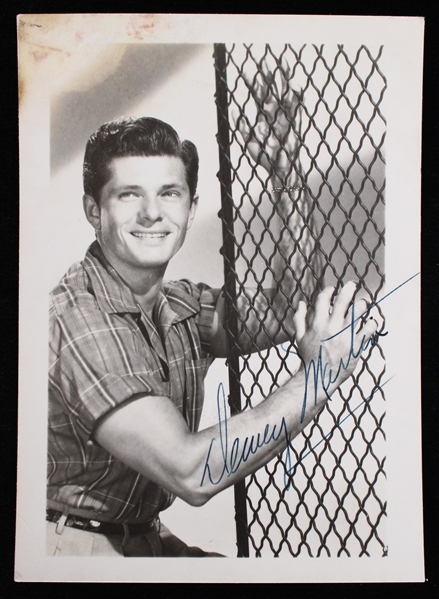1923-2018 Dewey Martin Film & Television Star Signed 3.5x5 Photo (JSA)