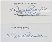 1956 Carmen Basilio (d.2012) Boxer Signed Greatest Sports Thrill Radio Program Contract (JSA)