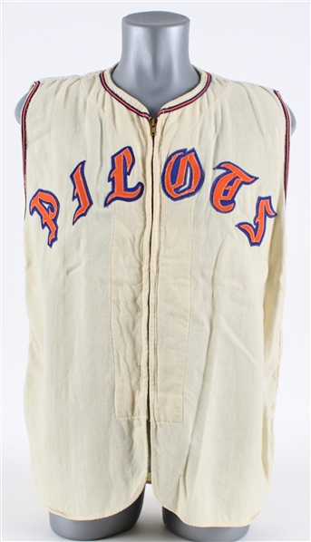 1960s Peninsula Pilots Carolina League Game Worn Home Jersey Vest (MEARS LOA)