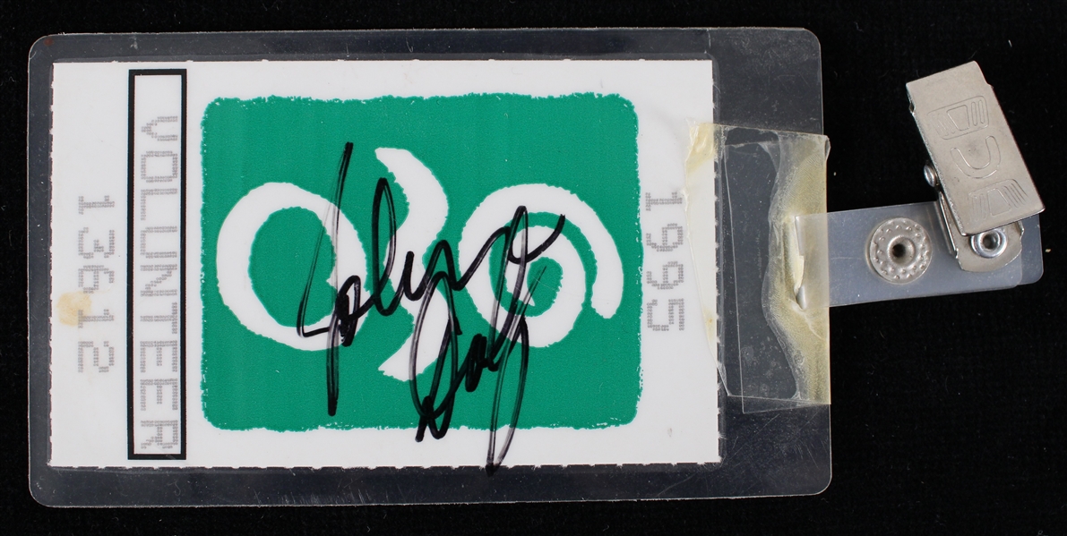 1995 John Daly Two Time Major Tournament Champion Signed Greater Milwaukee Open Volunteer Badge (JSA)