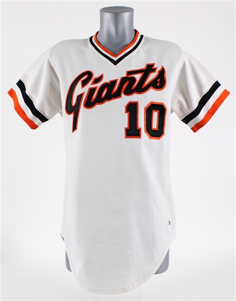 1981 Johnnie LeMaster San Francisco Giants Game Worn Home Jersey (MEARS LOA)