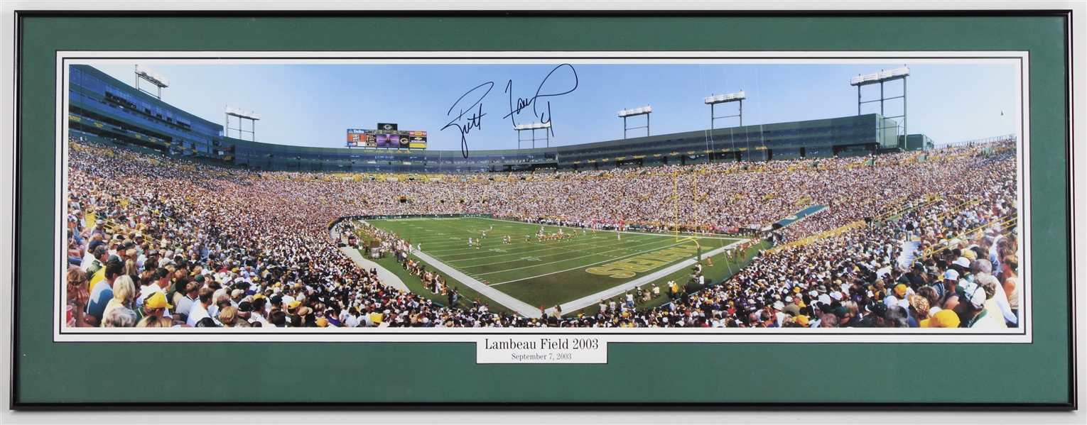 2003 Brett Favre Green Bay Packers Signed 15x40 Framed Photo (JSA)