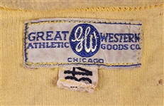 1932 Chicago Mail Order Co. Chicago American Commercial Champs 1932 Gold Satin Game Worn Baseball Jersey (MEARS LOA)