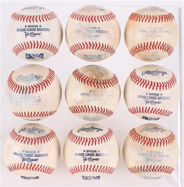 2010s Game Used Official Minor League Pat OConner Baseballs - Lot of 9 (MEARS LOA)